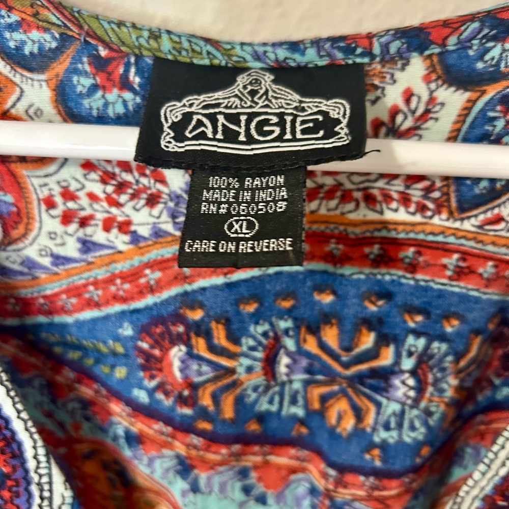 Angie Colorful Patterned Top - XL